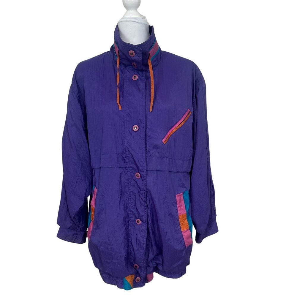 80's/ 90's Be In The Current Seen Purple Oversized Windbreaker I M